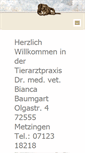 Mobile Screenshot of kleintierpraxis-baumgart.de